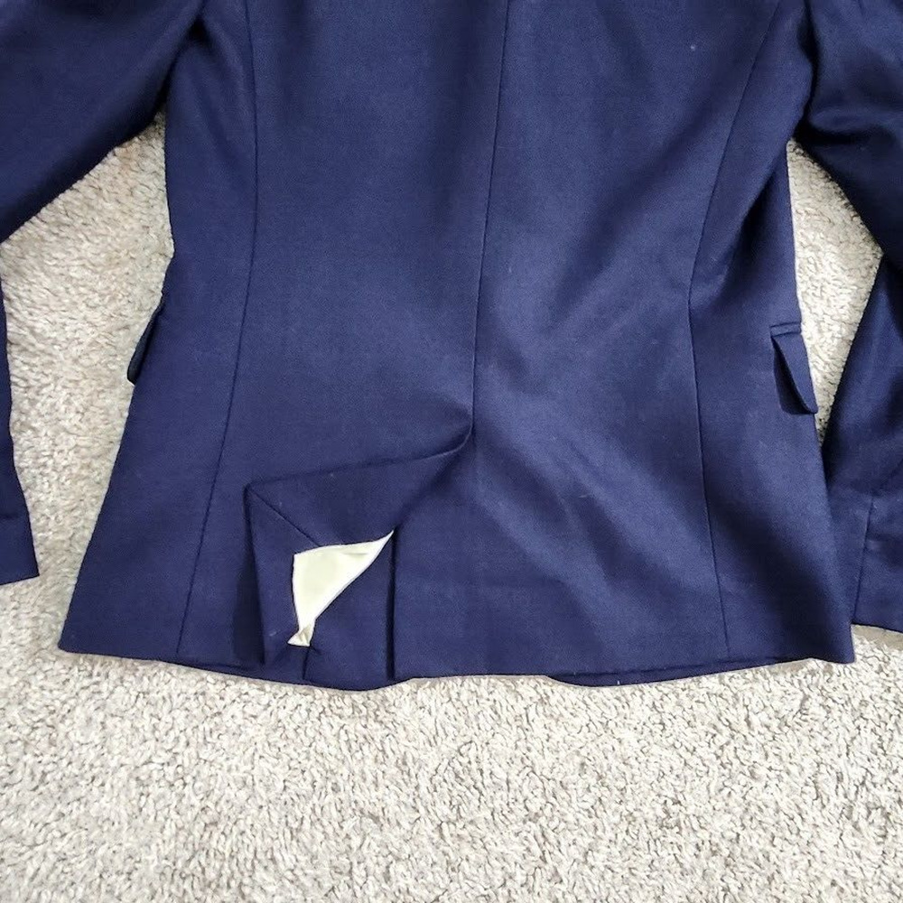 J. Crew Women's Blue Keating Blazer Wool Blend Single Vent Size 00 Style 28639 - Picture 4 of 14